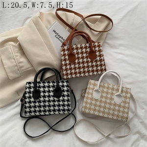 Set di Borse con Motivo Pied-de-Poule, Borse Classiche con Manici in Pelle e Tracolla Staccabile per Uso a Spalla <span class=keywords><strong>o</strong></span> Tracolla - Product Image 5