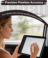 Stylet Actif en Aluminium 1ère Génération pour iPad (2018-2026) avec Recharge Rapide USB-C, Rejet de la Paume, Boutons de Raccourcis Personnalisables et Contrôle par Application