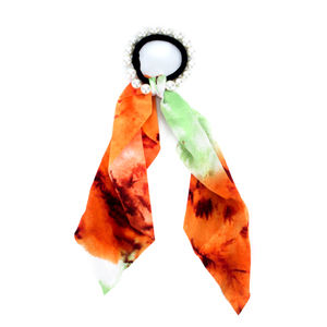 ربطات شعر فاخرة مزينة بالخرز مع شريط طويل مرن، إكسسوارات للنساء - Product Image 5