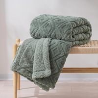Winter Maßgefertigte Luxuriöse Warme Stoffdecke Angepasste Ultra-Weiche Gemütliche Leichte Flauschige Jacquard-Sherpa-Fleece-Decke