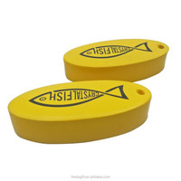 Porte-clés ovale en pvc souple flottant pour avion, article de marque, pour bateau