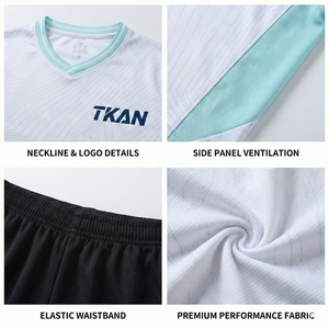 เสื้อฟุตบอลสไตล์ฝรั่งเศสแบบวินเทจ ผ้าโพลีเอสเตอร์ 100% ราคาประหยัด พิมพ์ลายแบบซับลิเมชั่น ชุดยูนิฟอร์มทีมคลาสสิก - Product Image 3