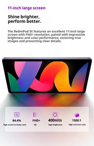 Redmi <span class=keywords><strong>Pad</strong></span> SE de 11 Pulgadas, Procesador Snapdragon 680, Frecuencia de Actualización de 90 Hz, Batería de 8000 mAh, Admite Carga USB Tipo C de 10 W/18 W - Product Image 2