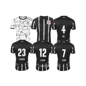 Nuova maglia da calcio per bambini adulti della maglia brasiliana forLeague corinzi 22-23. Magliette da calcio