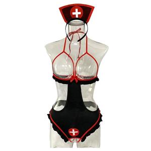 Sexy Women's Lingerie Set Hollowed Out Tight Fitting Jumpsuit Revealing Fun Lingerie Set Role Playing Clothing - Product Image 1
