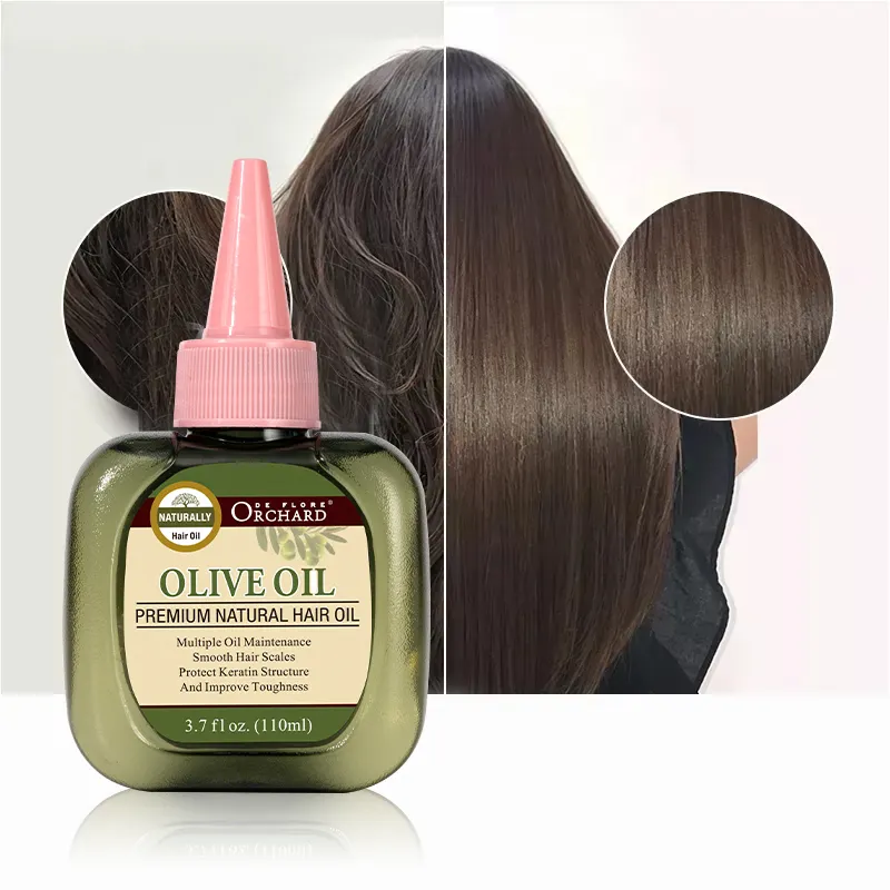 Etiqueta privada Productos para el cabello natural Mantenimiento múltiple Aceite de aceite de oliva para el cabello