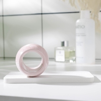 Vente en gros de porte-brosse à dents rond en porcelaine à texture marbrée porte-brosse à dents électrique porte-brosse à dents en céramique