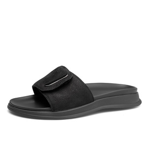 <span class=keywords><strong>Ciabatte</strong></span> <span class=keywords><strong>in</strong></span> Pelle <span class=keywords><strong>da</strong></span> <span class=keywords><strong>Uomo</strong></span>, Nuova Collezione Estiva con Velcro, Antiscivolo e Deodoranti - Product Image 3