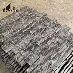 QUYANG kuartzite Strip longgar bentuk batu alam kering tumpukan batu Veneer dinding batu pelapis untuk dekorasi dinding - Product Image 1