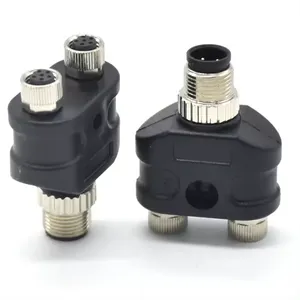 M12 <strong>Connector</strong> IP67 A Coded 2-8 Pin Y-type Splitter conectores Substitute Industrial Parts Plastic Waterproof <strong>Connector</strong> - Product Image 1