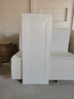 Portes intérieures pré-montées modernes à 2 panneaux, style Shaker, en HDF, avec cadre en fibre de verre et rebord en relief