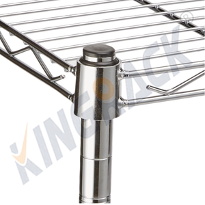 Unidad de estantería de rejilla de alambre de acero al carbono cromado resistente a la oxidación, pies ajustables modernos personalizados, soluciones de almacenamiento para el hogar, alambre - Product Image 4