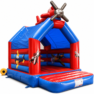 Château gonflable avion, thème pilote pour anniversaire d'enfants - Product Image 4