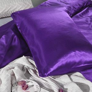 Juego de edredón Abp Collection Full XL, color morado satinado, juego de cama de 4 piezas con sábana ajustable y fundas de almohada - Product Image 5