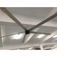 Ventilateur de plafond industriel triphasé étanche AMTHI HVLS avec moteur PMSM sans balais 12ft 24ft 220V 40dB pour gare ferroviaire