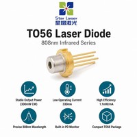 Diode laser infrarouge UOC U-LD-80C051Ap 808nm 300mW TO-18 5.6mm avec moniteur PD pour le pompage laser
