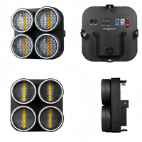 Luz de Escenario LED RGBW 4 en 1 de 200W, 4 Ojos, Efecto Retro Matrix, Blinder para Audiencia, Estroboscópica, Wash, Retroiluminación Ambiental para KTV, Discoteca, Control DMX512
