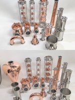 Alambic en cuivre de 200 L pour distillation d'alcool à usage domestique, équipement de distillation multicolonne, chauffage électrique, moteur contrôlé par PLC
