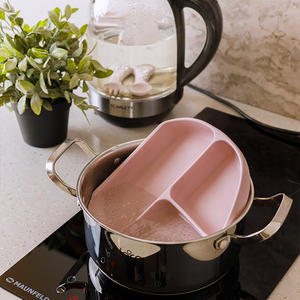 Ensemble d'alimentation pour bébé en silicone Es-Pro 7 pièces, cadeau pour nouveau-né, produits pour bébé, dessin animé mignon, ODM/OEM, vaisselle en silicone, ustensiles d'alimentation - Product Image 5