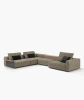 Canapé d'angle contemporain rembourré en forme de L, sur mesure, pour salon de designer, idéal pour appartements et villas haut de gamme