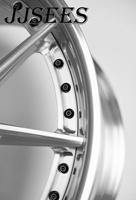 Jantes en alliage forgé Deep Concave 2 pièces, finition argent brossé, 5X112 5X120, 18 19 20 pouces, compatibles avec BMW, Audi, Benz, Supra, Ford, Toyota