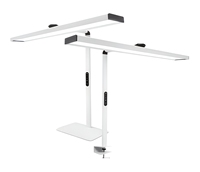 Lampe de bureau LED à spectre complet 48W Ra98 RG0 sans lumière bleue, contrôle tactile AC, 2 modes d'installation, base à pince, protection des yeux, pour l'étude