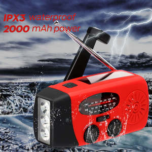 Radio de Emergencia Portátil 4 en 1 con Manivela, <span class=keywords><strong>FM</strong></span> AM, Onda Corta, DAB+, Alerta SOS, Solar, USB, Linterna LED, Resistente al Agua, Cumple con CE RoHS - Product Image 3