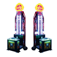 Machine d'arcade de boxe King of Hammer - Jeu de force à monnayeur avec distribution de tickets pour centres de jeux intérieurs, en métal et plastique, 150 kg