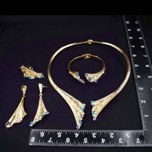 झुररुई फैशन लक्जरी इटैलियानो ब्राजीलियन गहने महिला दुल्हन पार्टी के आभूषण सोने के प्लेटेड डुबाई गहने 000731 - Product Image 5