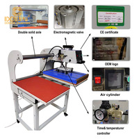 Machine de Presse à Chaud Pneumatique Hydraulique Double Station Automatique 16x24 avec Glissière 38x38 Semi-Automatique pour Impression de T-Shirts
