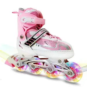 Nieuwe Stijl Mode Verstelbare 4 Wielen Outdoor Kids Patines Roller Roze Schaatsen Schoenen