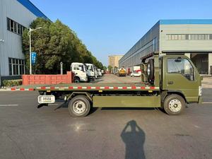 Camion de remorquage à plateau coulissant hydraulique 3 tonnes, couleur <span class=keywords><strong>vert</strong></span> olive, avec carrosserie de dépanneuse plate, adapté aux acheteurs pour châssis léger ISUZU - Product Image 6