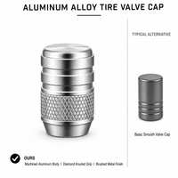 Capuchons de valve de pneu de voiture en aluminium universels, anti-poussière, avec logo personnalisé, usinage CNC, OEM acceptable