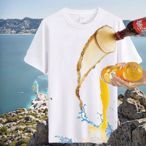 Camiseta Unisex Negra Sólida, 100% Algodón, 220G, Resistente al Agua, Transpirable, Ecológica, de Secado Rápido, con Triple Protección Técnica - Product Image 2