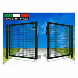 Cancello da Giardino Verde 300x125 cm con Rete Saldata 50x50x4 mm, Telaio 35/40 mm, Peso 56 kg, Legno Naturale Trattato a Pressione, Modello 3D - Product Image 1