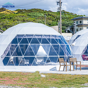 Igloo à boule ronde Geodomes Geodesique Resort Hotel Geometric <span class=keywords><strong>Geo</strong></span> Glamping Geodesic Dome Homestay House Sphere Hemisphere Tent - Product Image 4