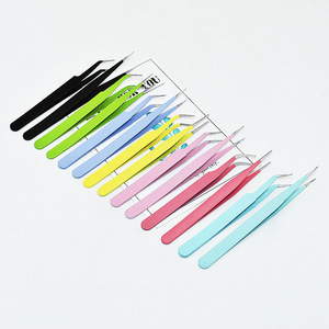 Wholesale macaron colored tweezers, journal tweezers, stainless steel <b>tool</b> sets, DIY <b>craft</b> supplies, blunt-tipped and - Product Image 3