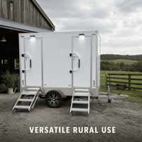 Remorque de toilettes portable unisexe à plusieurs compartiments, écologique, grande capacité pour les lieux publics et les événements