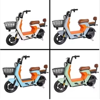 Trottinette Électrique Adulte Femme avec Moteur Avant 48V, 3 Vitesses, Cadre en Acier, Batterie Plomb-Acide, Roues de 14 Pouces
