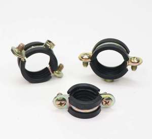 M7 One Ring Throat Hoop Metric/Inch Carbon Steel Pipe <b>Clamp</b> with Rubber Support Customization - Product Image 5