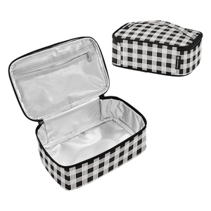 Portable Casserole Travel Carry Bag Insulated Cooler Bag Hawaiian Black Palaka Custom Design Casserole Dish Carrier for Camping - Product Image 1