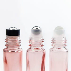 Flacon roll-on luxueux en verre rose doré de 5 ml et 10 ml pour huiles essentielles, avec bille en verre ou en acier, emballage cosmétique - Product Image 3
