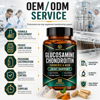 Soutien Articulaire 100% Naturel à la Glucosamine, Chondroïtine, Curcuma et MSM pour la Flexibilité et la Mobilité des Articulations, Idéal pour un Style de Vie Actif, Faible MOQ, Direct Usine