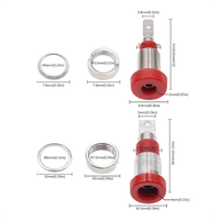 Prise banane 2 mm 4 mm, trou de test de panneau en cuivre pur, prise femelle, bornier isolé M4 * 28, ouverture du borne 8