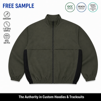 Veste coupe-vent unisexe à empiècements contrastants, col montant, fermeture éclair intégrale, streetwear technique, personnalisable OEM ODM, vente en gros, équipement en vrac