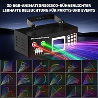 Projecteurs de scène YSH Club Light LED RGBW Laser+UV DMX-512 à commande sonore, indice de protection IP33, pour fêtes, KTV, bars