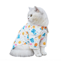 Chemise Hawaïenne pour Animaux de Compagnie, Vêtement d'Été Respirant à Imprimé Ananas, Tenue de Plage pour Petits Chiens et Chats, Idéale pour les Vacances et le Quotidien