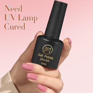 Juego de esmalte de gel <span class=keywords><strong>para</strong></span> uso en <span class=keywords><strong>uñas</strong></span>, color beige claro, rosa, Rosa neutra, 15 ML - Product Image 2
