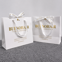 Sac de shopping en papier cosmétique écologique et recyclable personnalisé avec laminage et impression de logo pour les marques de beauté