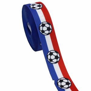Wholesale Sporty 1.6cm/2.5cm Multi-Length Soccer Country Flag Grosgrain Ribbon <b>Glitter</b> High Tenacity for Team Fan Gear - Product Image 4